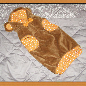 CUTE New sz M Martha Stewart Bear Hoodie for Dogs